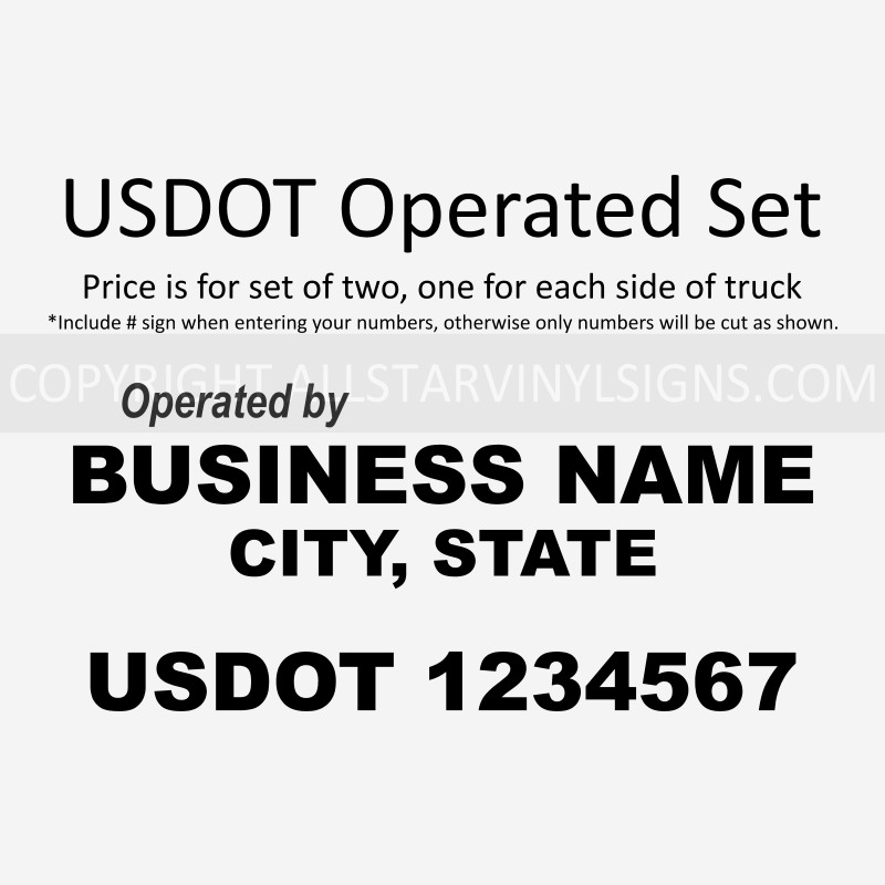 USDOT Operated by Name and Location