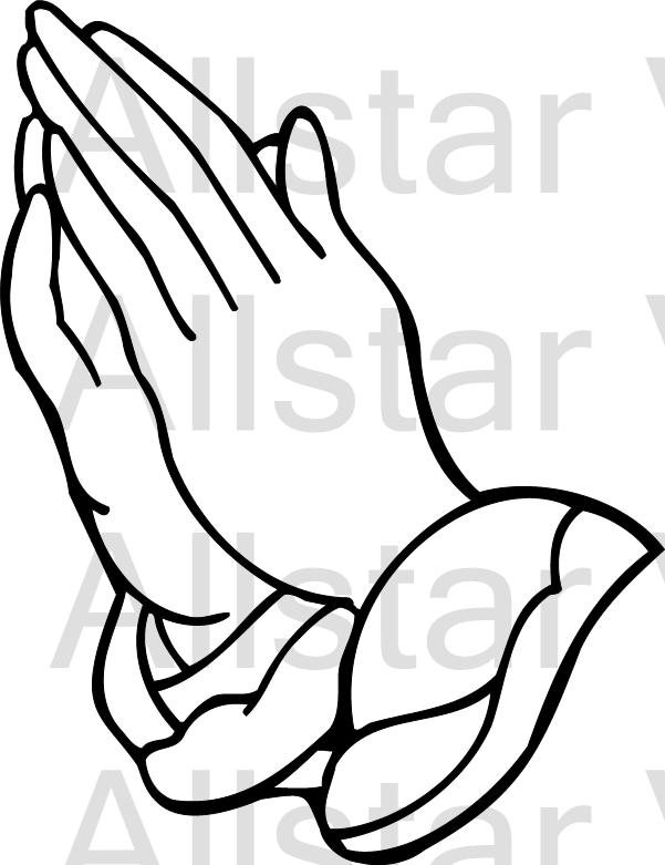 Praying Hands Vinyl Decals