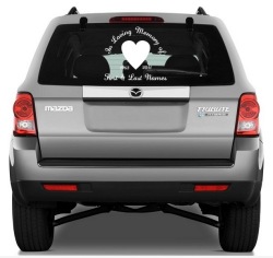 Window Stickers on Memorial Vinyl Window Decals   In Loving Memory Of Car Truck Stickers