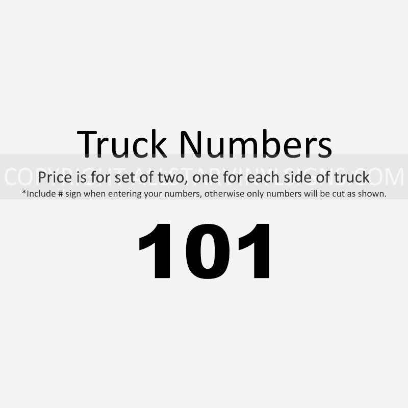 Truck Fleet Numbers