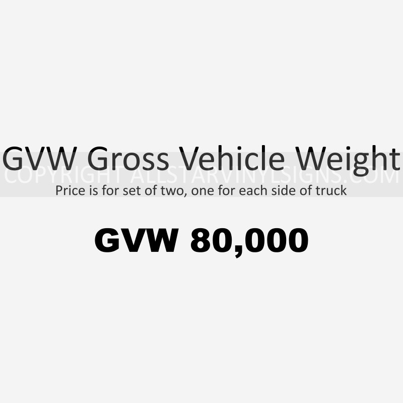 GVW Numbers - Click Image to Close