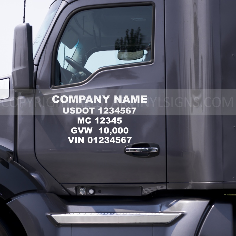 USDOT Semi-Truck Decals