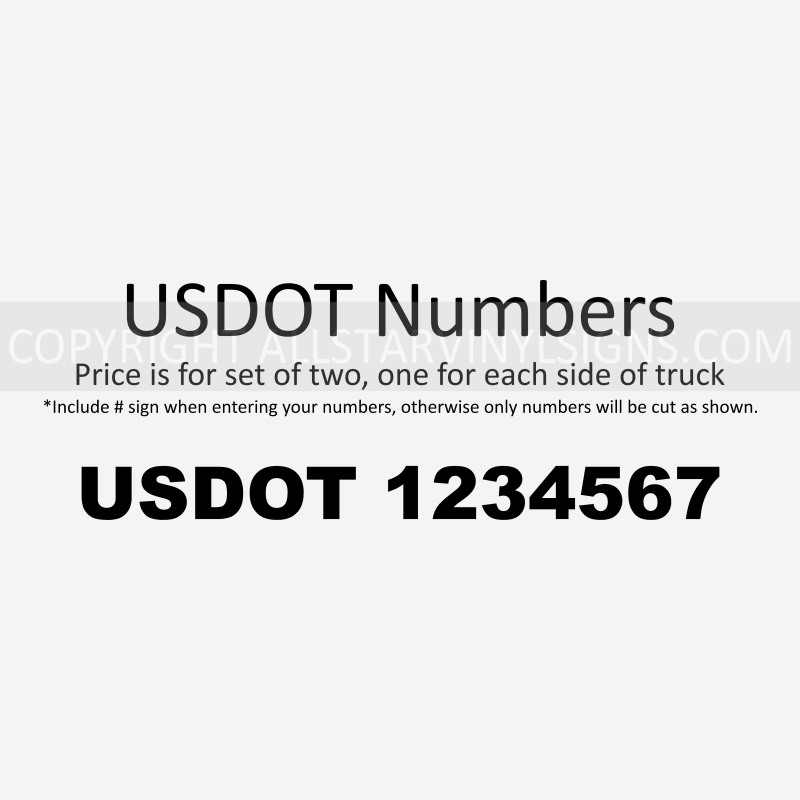 USDOT Numbers - Click Image to Close