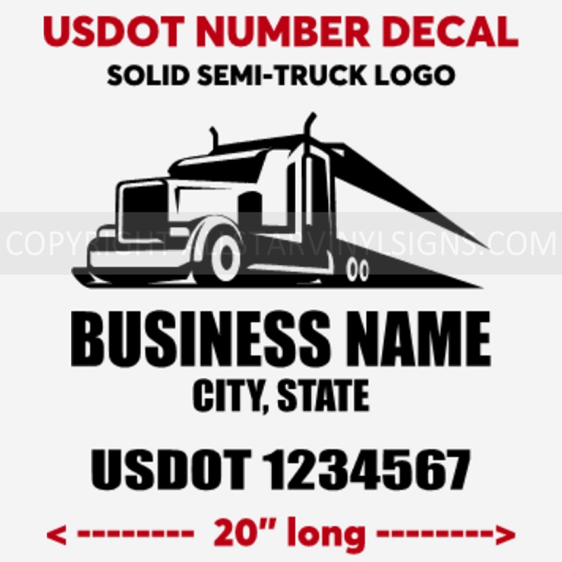 Solid Semi-Truck with USDOT