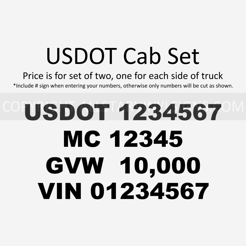 USDOT Cab Set