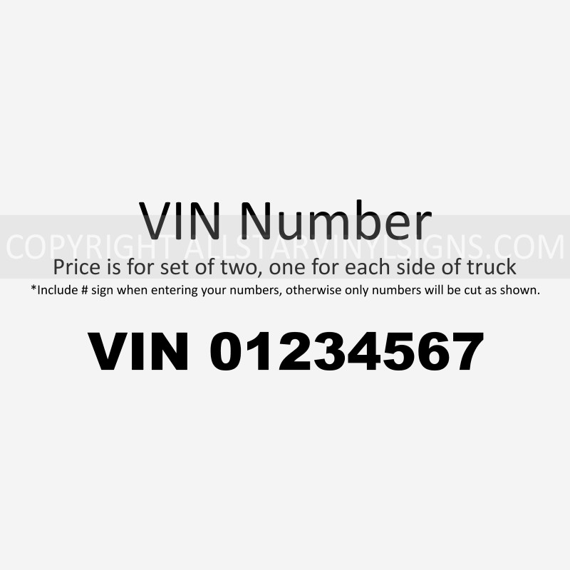 VIN Numbers