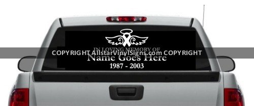 SIMPLE In Loving Memory Of - Ribbon Wings + Halo - Click Image to Close