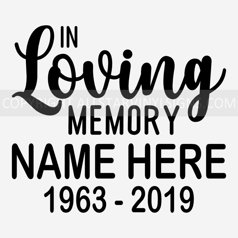 IN LOVING MEMORY - Name