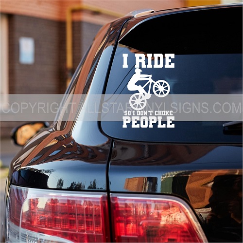 I Ride So I Don't Choke People - Click Image to Close