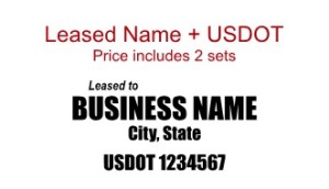 Leased to - Business Name/Location + USDOT - Click Image to Close