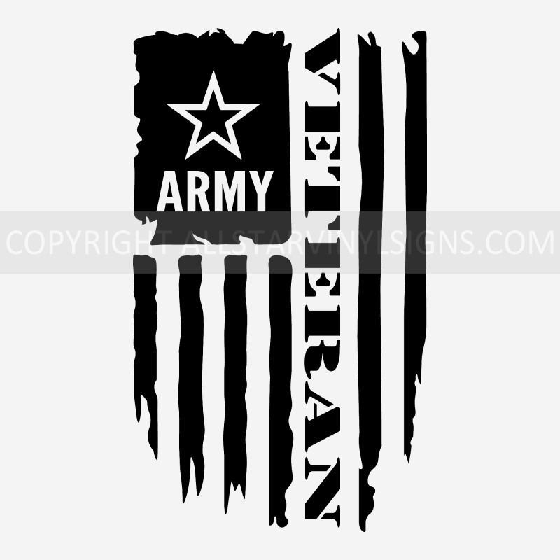 Army Veteran American Flag - Click Image to Close