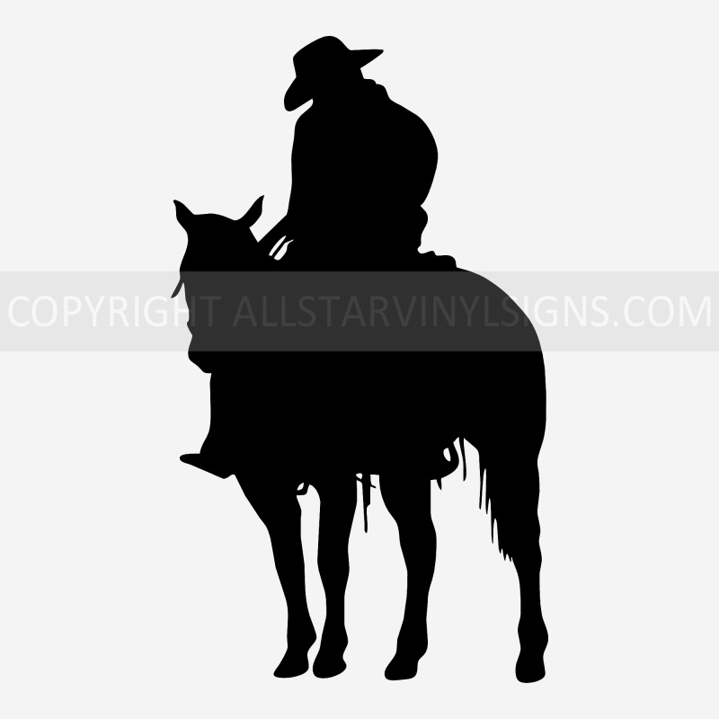Cowboy on Horse - Click Image to Close