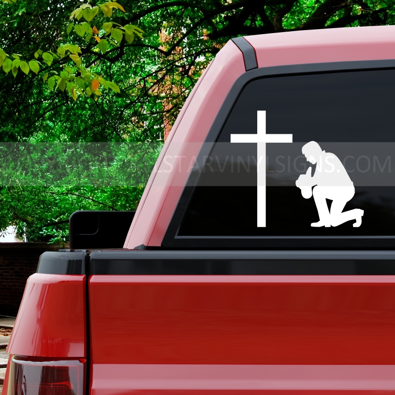 Cross Kneeling Cowboy - Click Image to Close