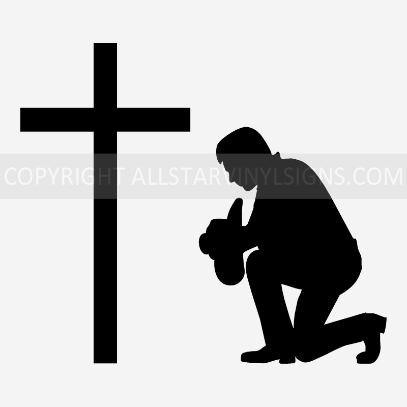 Cross Kneeling Cowboy - Click Image to Close