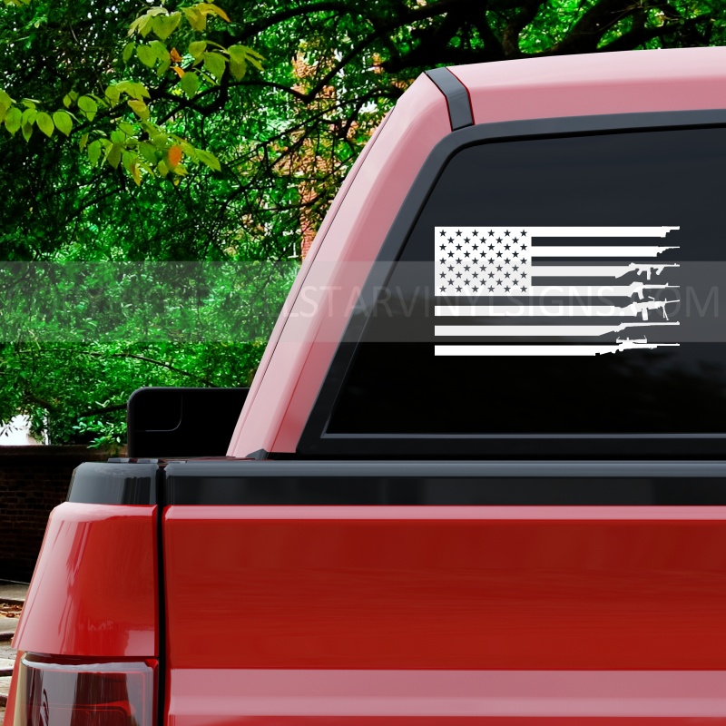 Flag with Guns - Click Image to Close