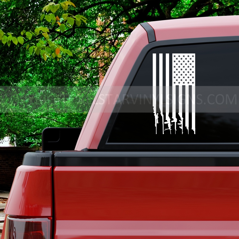 Flag with Guns - Click Image to Close