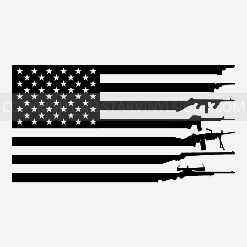 Flag with Guns - Click Image to Close