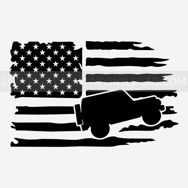 Jeep American Flag - Click Image to Close