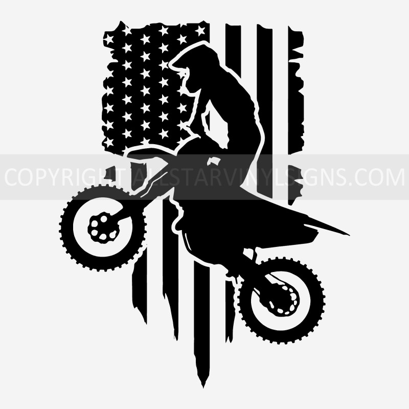 Motocross American Flag - Click Image to Close