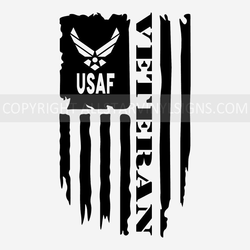 US Air Force Veteran American Flag