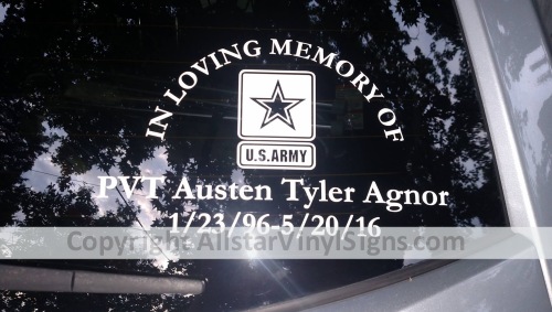 In Loving Memory Of - U.S. Army