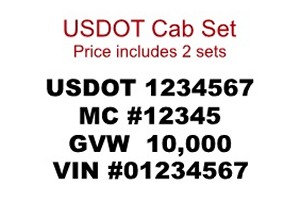 USDOT Cab Set (4 lines)